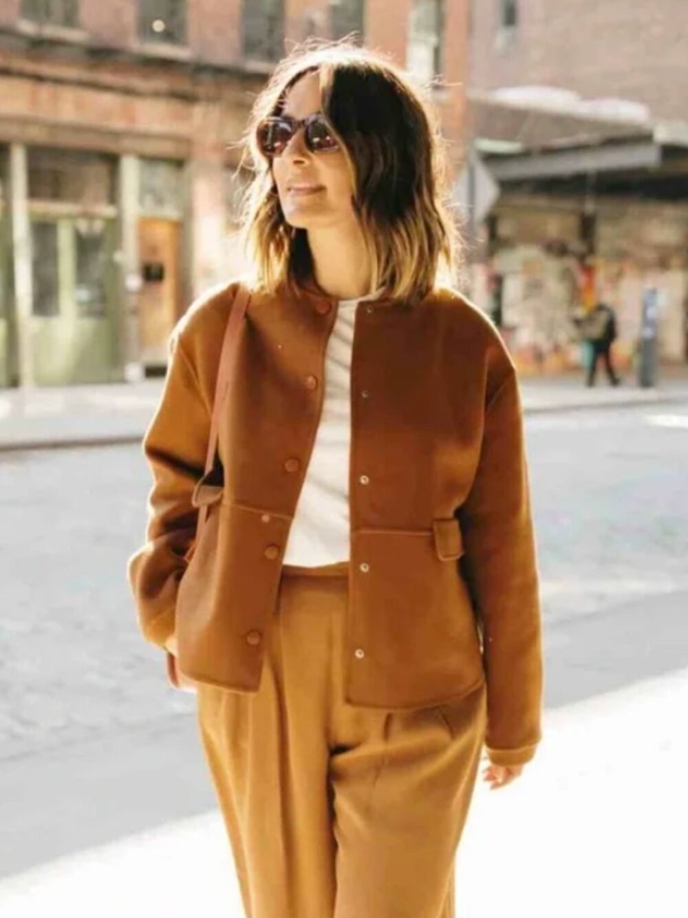 Sezane Suzy Jacket in 'Caramel' - NWT | sz 36 (US 4) - runs large! - Picture 2 of 4